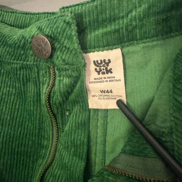 Lucy and Yak Ziggy Trousers Organic Corduroy Spruce Green - Picture 5 of 6